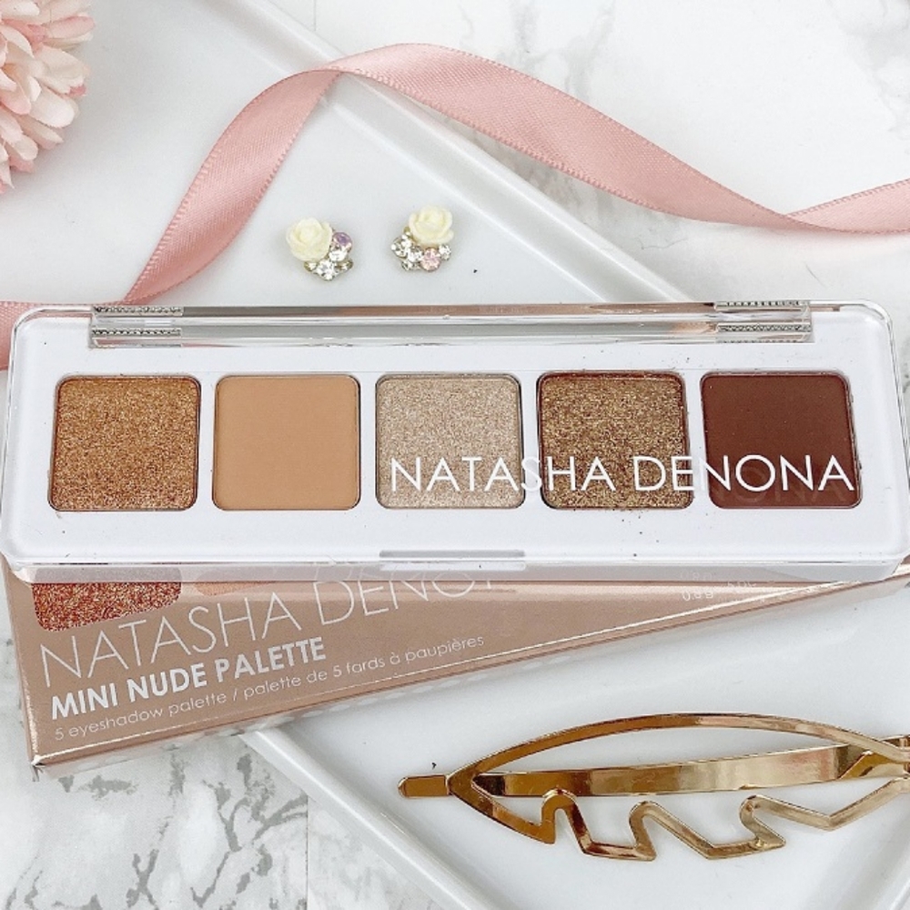 NATASHA DENONA HOLIDAY 2022 LTD ED NUDE MINI PALETTE WITH BRUSH BOXED SET